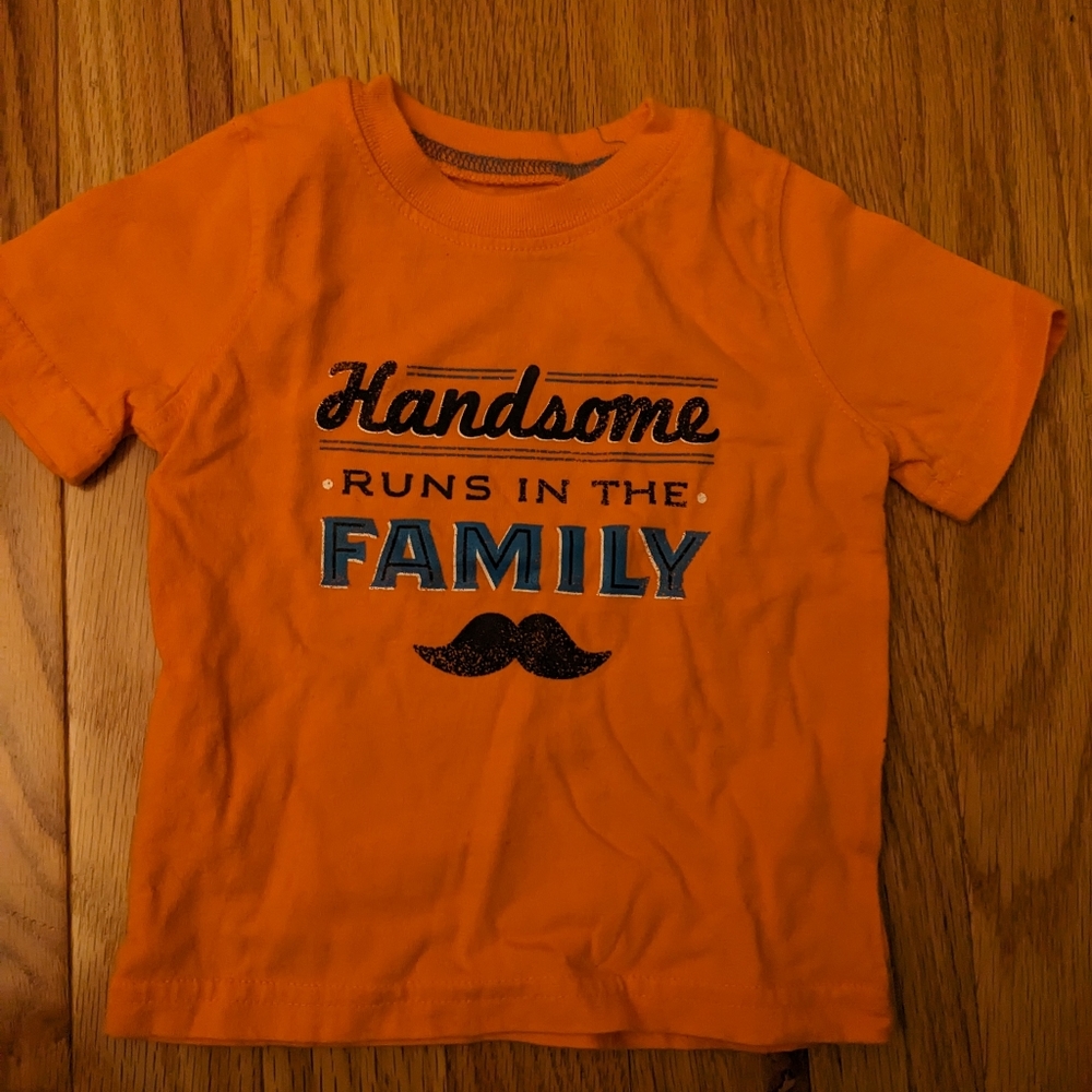 Jumping Beans Handsome / Family  * Mustache * 100% Cotton T Shirt * 9 Months